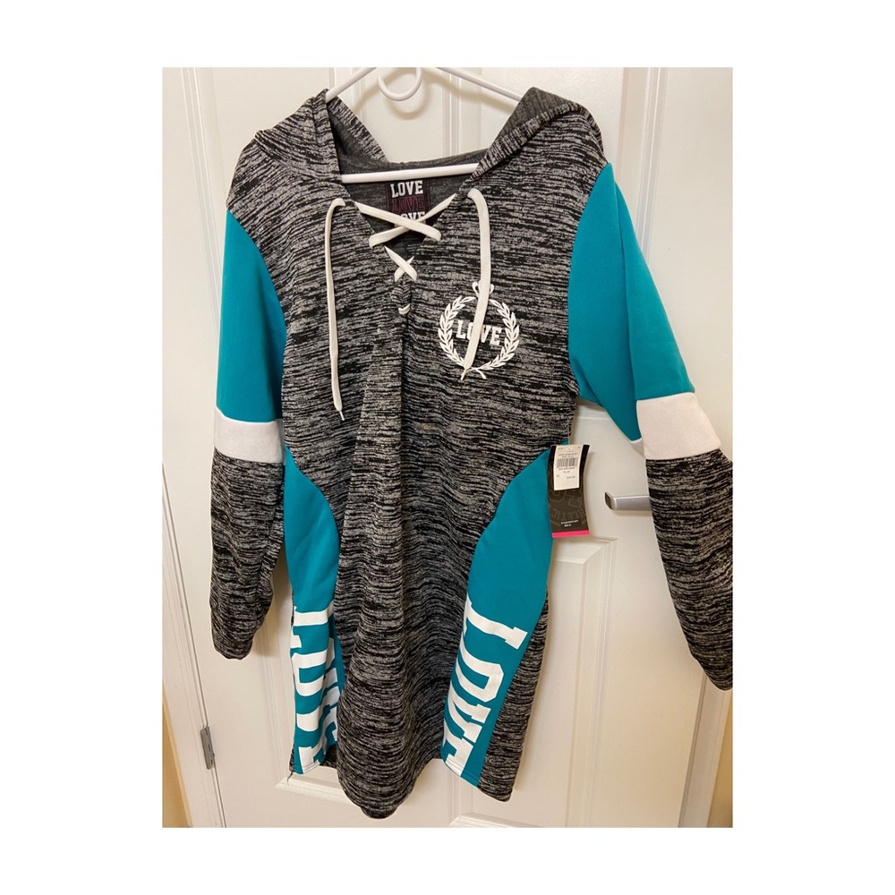 Winter hoodie dress.